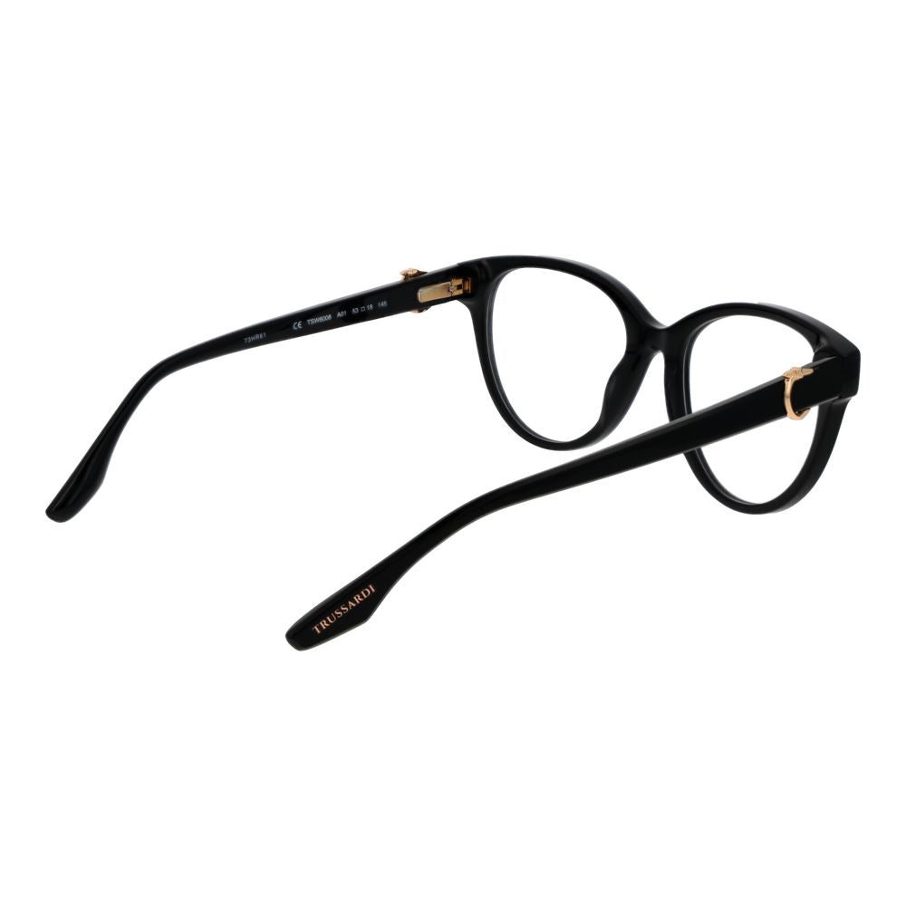 Trussardi Women's Butterfly Full-Rim Acetate Eyeglasses Frames - Black
