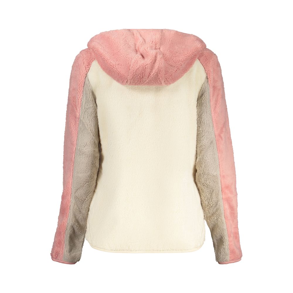 Hooded Sweatshirt Hoodie by Norway 1963 for women in cotton polyester pink & white features a slouchy chic silhouette, detailed with a slouchy chic and a signature for an elevated aesthetic.
