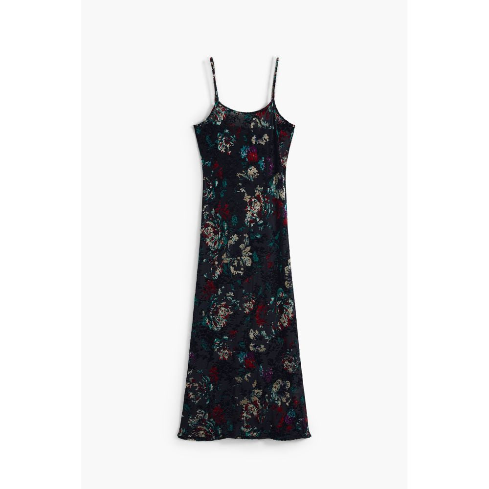 Dress by Desigual for women in polyester black & patterned features an cute silhouette, detailed with a and that elegantly flows into a cute long.