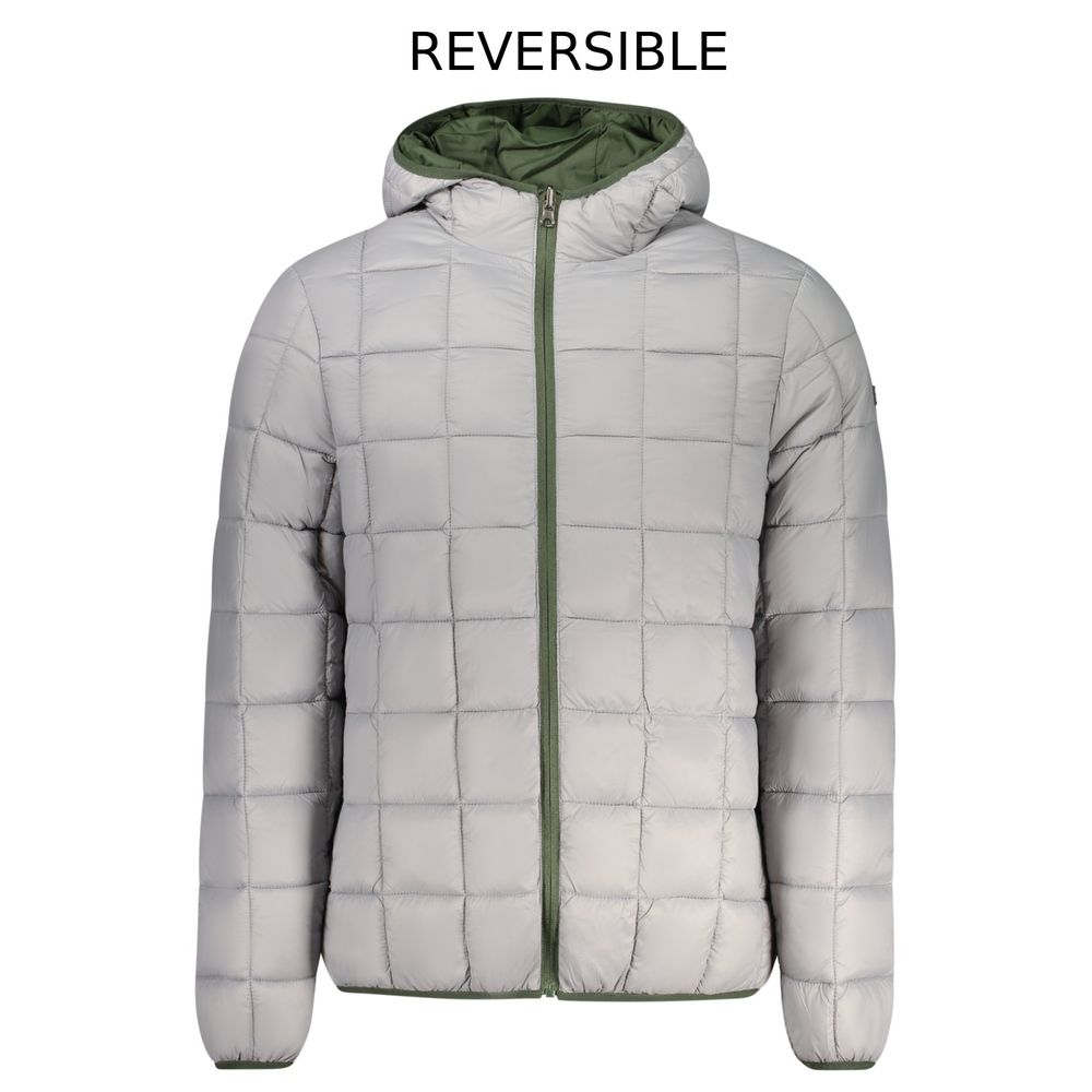 Hooded Overcoat by Norway 1963 for men in polyester green features an satoral silhouette, showcasing a sophisticated and satoral pockets & hooded for a premium, timeless look.