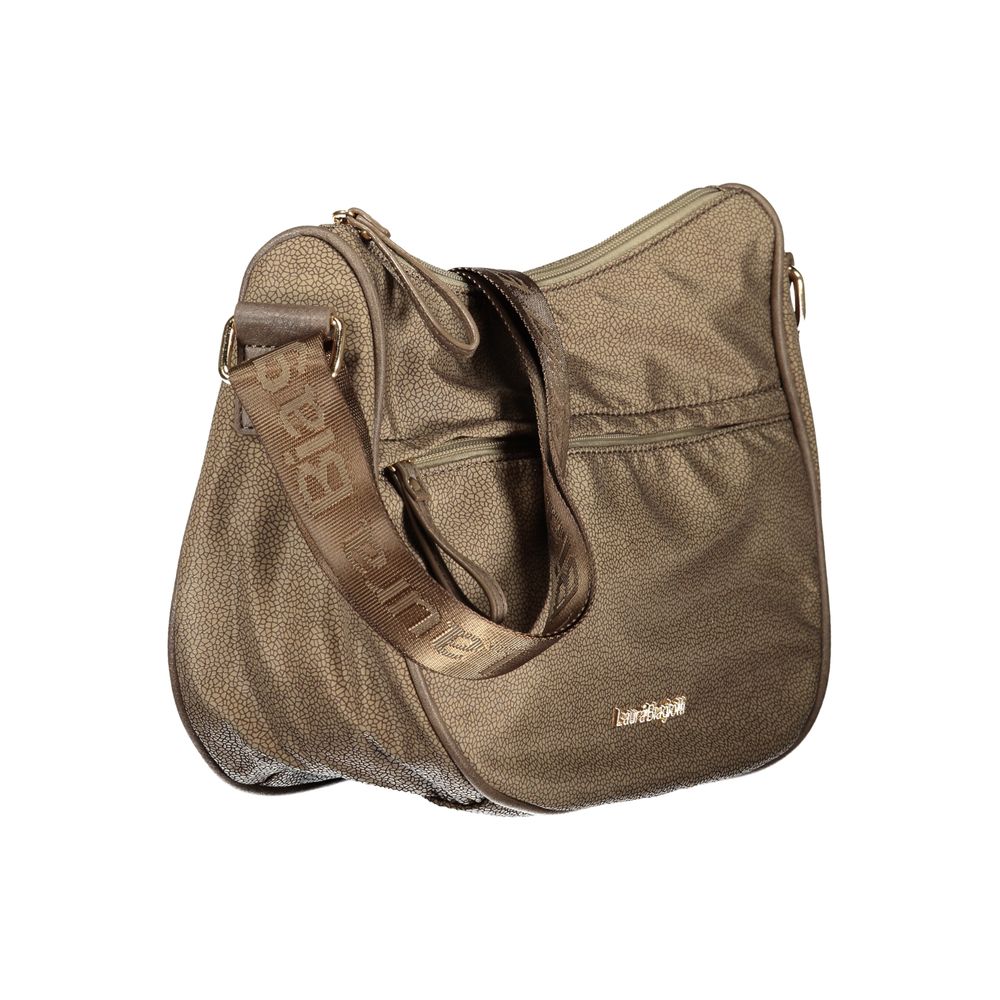 Laura Biagiotti City Lorde Polyester Evening Shoulder Handbag - Beige Signature