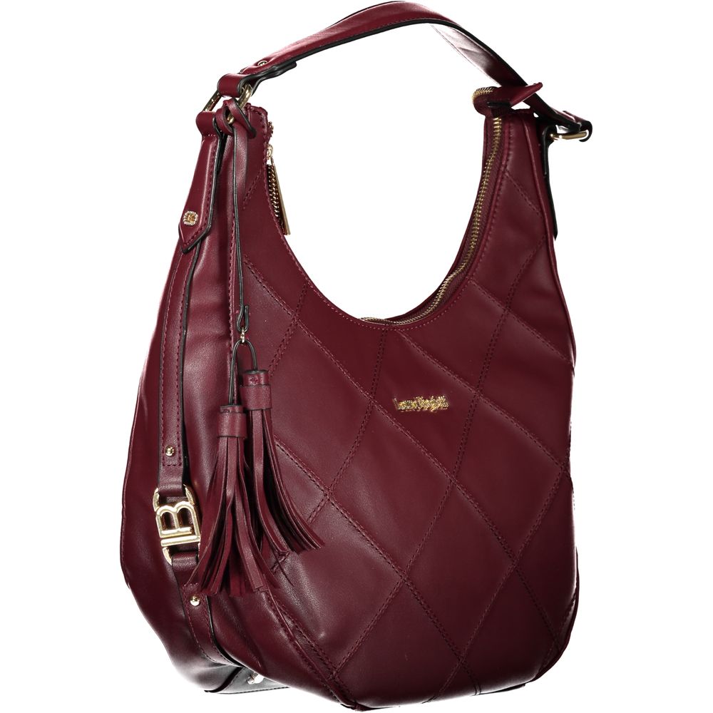 Handbag by Laura Biagiotti for women in pvc red features a refined silhouette, showcasing a secure zipper, organized internal-pockets, and versatile shoulder-strap & adjustable-strap for a refined finish.