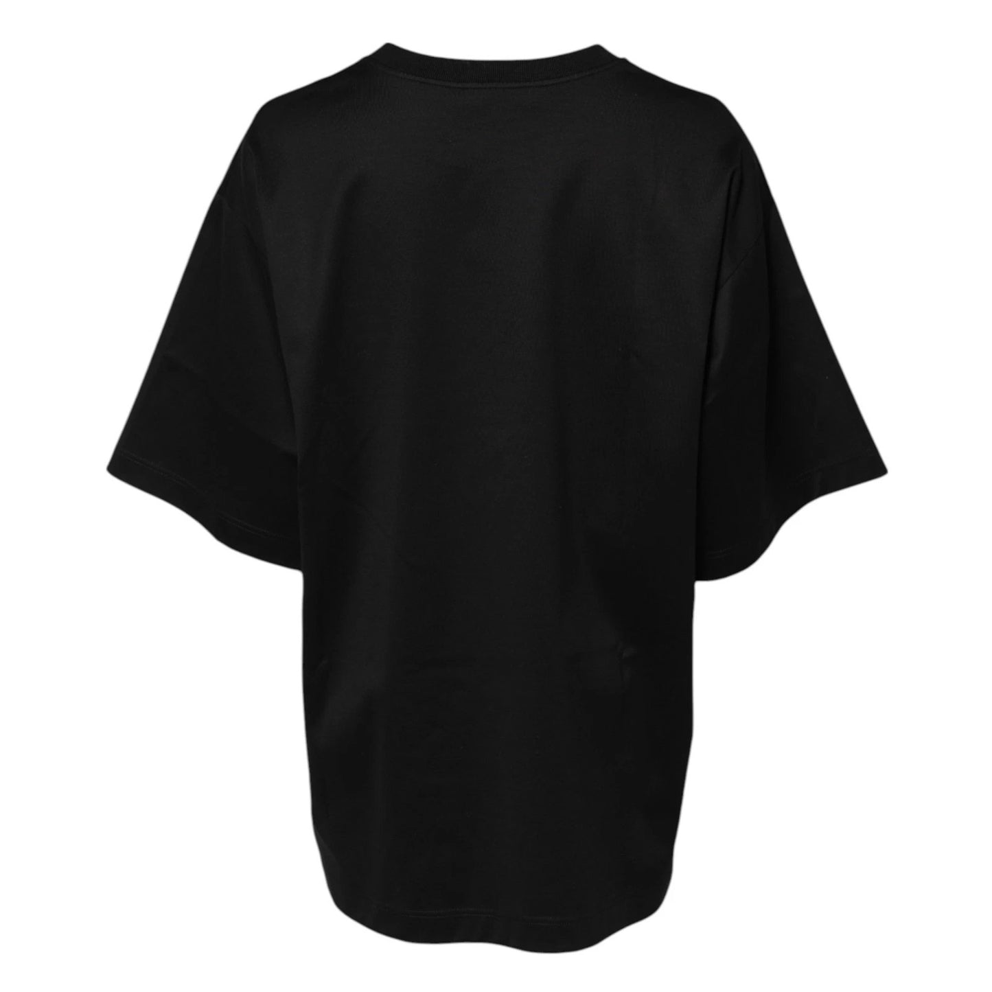 Dolce & Gabbana Black Cotton DG Logo Embroidery Top T-shirt