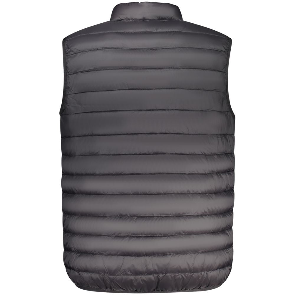 Vest by Armata Di Mare for men in polyamide black features a chic silhouette, expertly detailed with a refined and premium pockets for a truly chic look.
