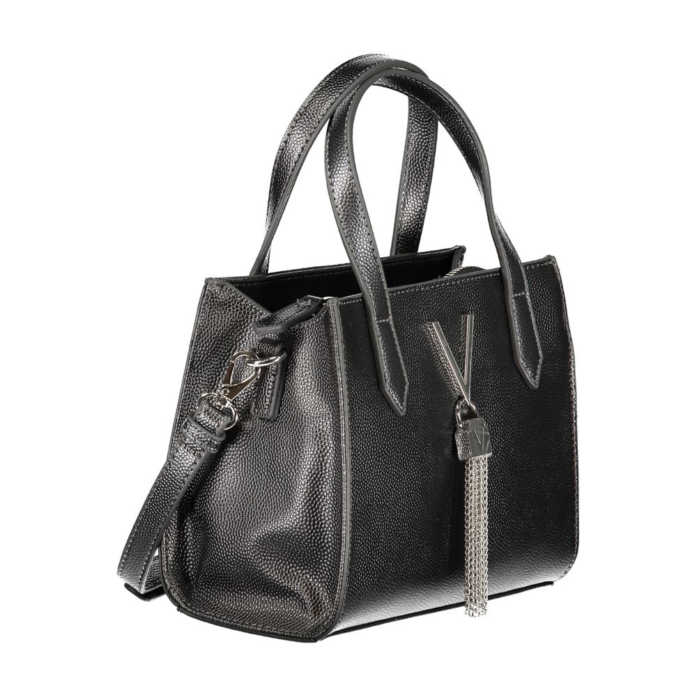 Handbag by Mario Valentino for women in polyethylene gray features a ornamental silhouette, showcasing a secure zipper, ample internal-pockets, and ornamental shoulder-strap, adjustable-strap & handle for a sophisticated look.