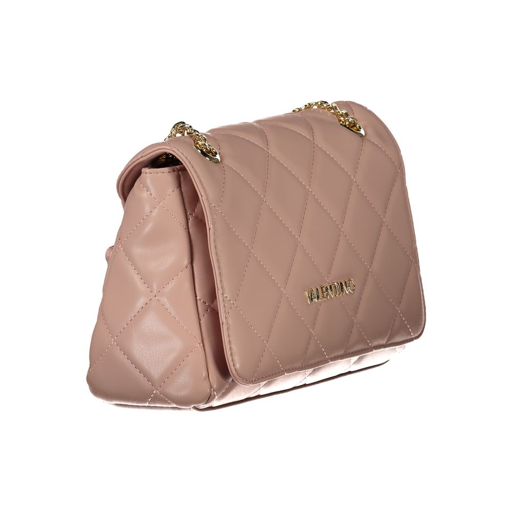 Evening Handbag by Mario Valentino for women in polyethylene pink & signature presents a ornamental silhouette, showcasing a secure snap & zipper, ample internal-pockets, and versatile shoulder-strap & handle for a ornamental finish.