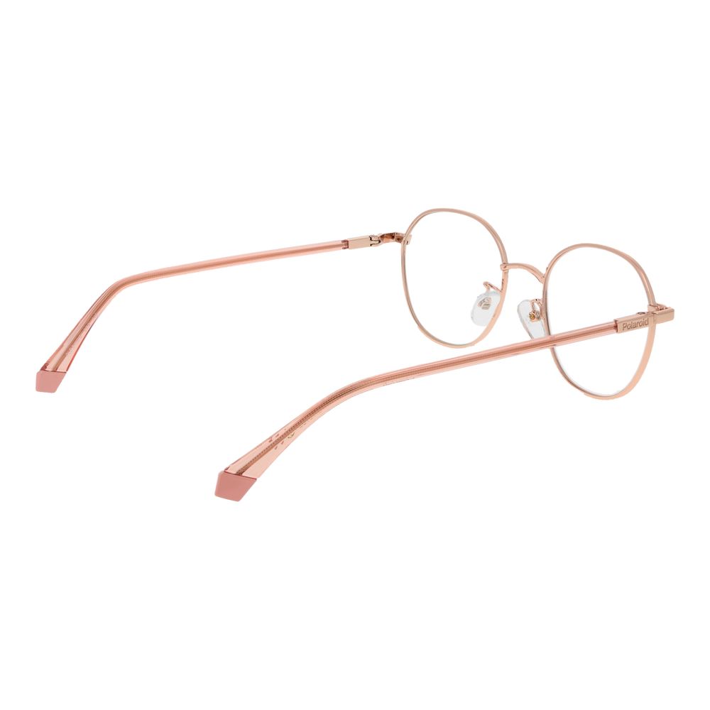 Polaroid Unisex Full-Rim Panto Metal Eyeglasses Frames - Rose Gold