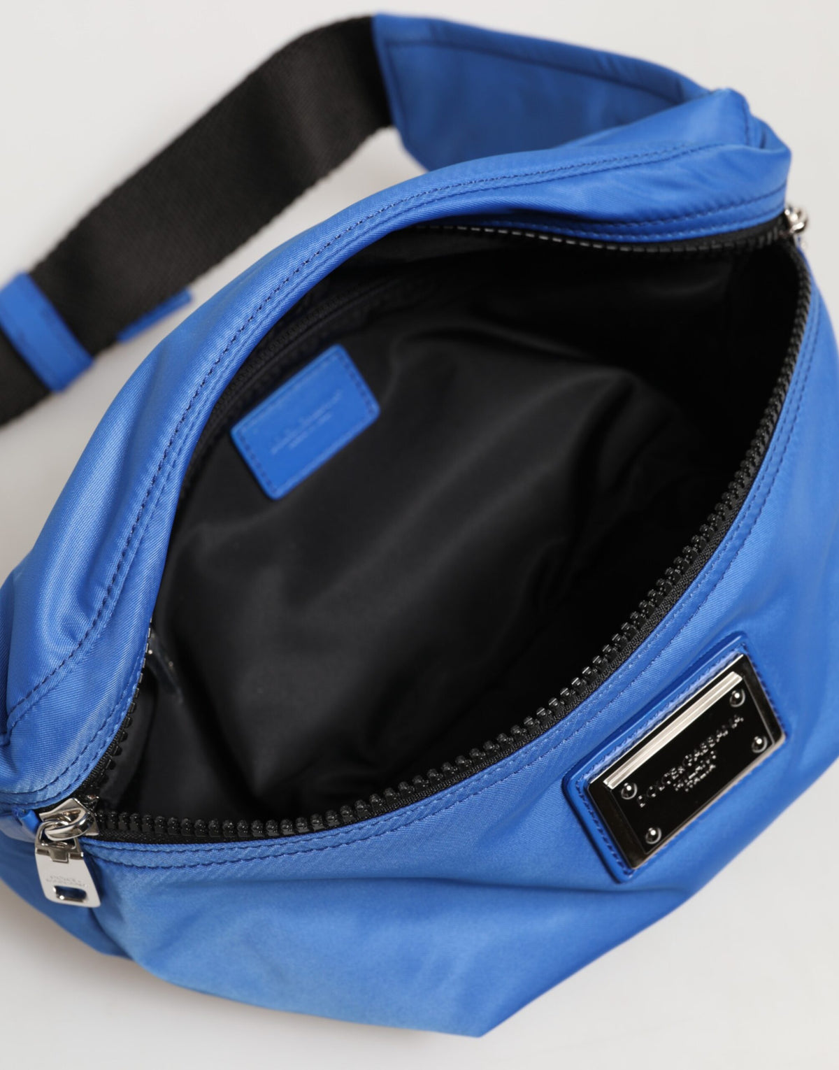 Dolce & Gabbana Calf Leather Polyamide Fanny Pack Belt Bag - Blue