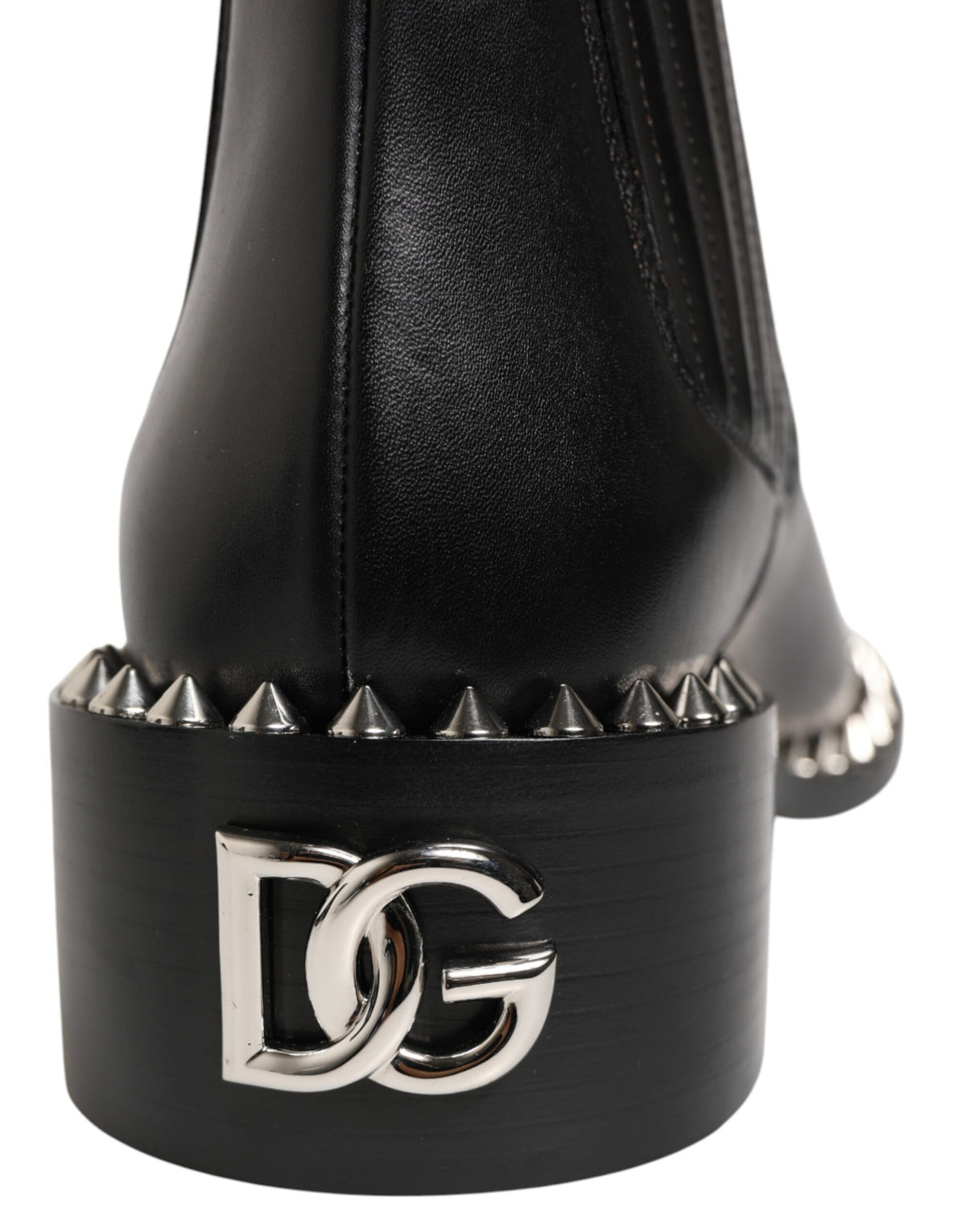 Dolce & Gabbana Men's Polyester Silk Viscose Calf & Goat Leather Ankle Chelsea Short Boots - Black