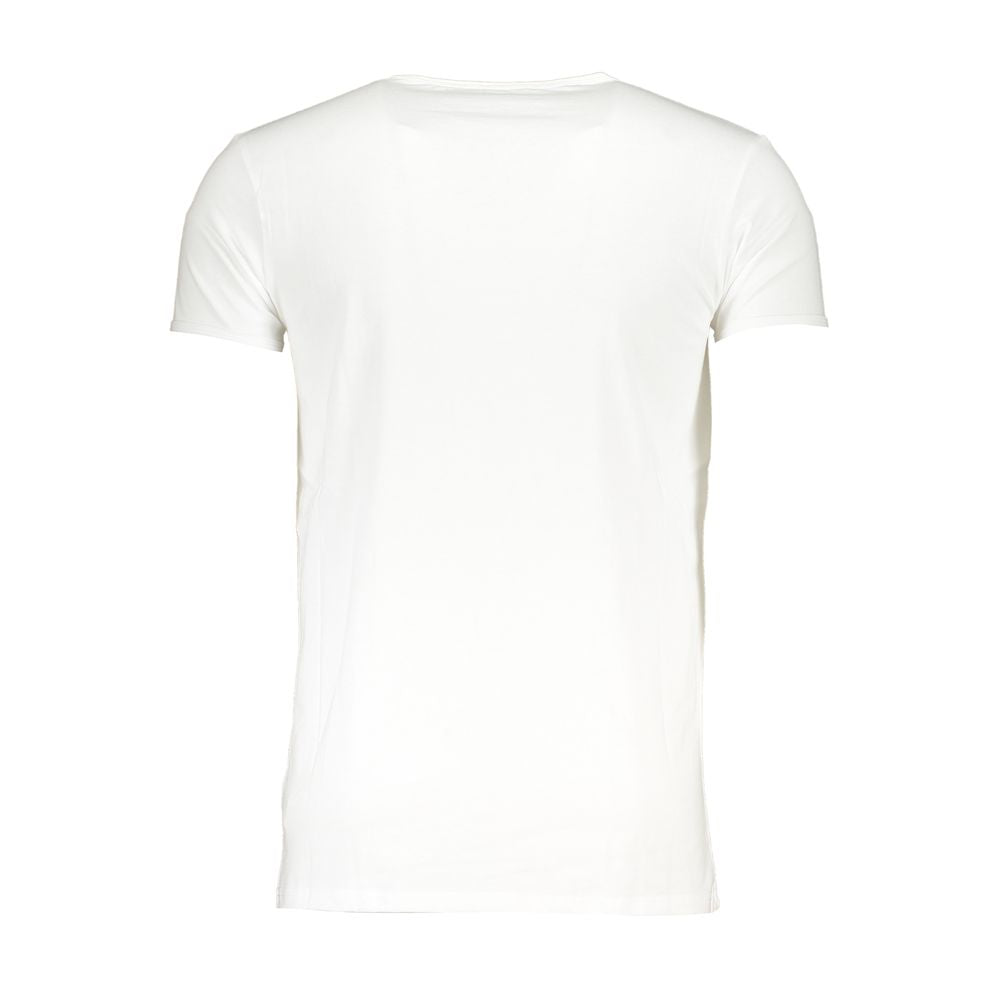 Cavalli Class Men's Stretch Cotton T-Shirt - White Print