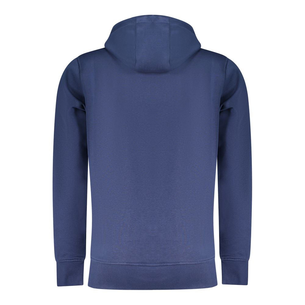 Hooded Sweatshirt Hoodie by Rifle for men in cotton blue & print features a edgy silhouette, detailed with a edgy hooded neckline and for a refined finish.