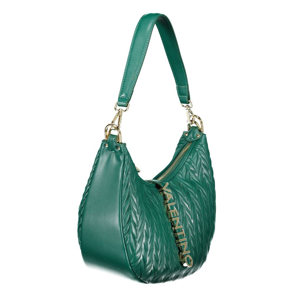 Shoulder Handbag by Mario Valentino for women in polyethylene green features a refined silhouette, showcasing a secure snap & zipper, organized document-holder & internal-pockets, and versatile shoulder-strap, handle & adjustable-strap for a refined finish.