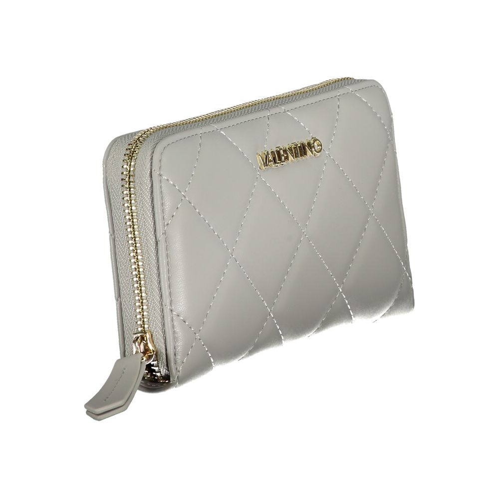 Cardholder Wallet by Mario Valentino for women in polyethylene gray features a streamlined silhouette, showcasing the streamlined Polyethylene Cardholder Wallet design with sophisticated card-organization compact-design coin-purse for a premium look.