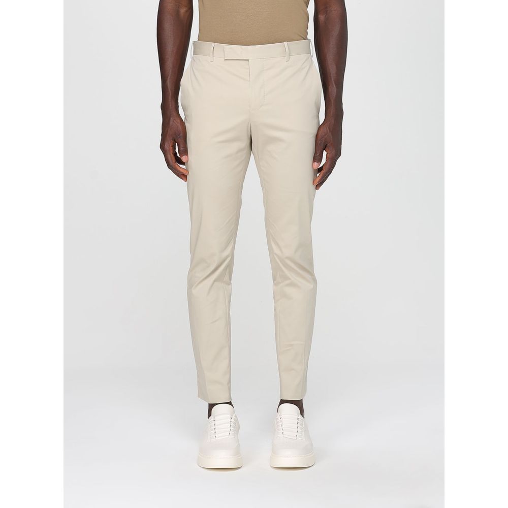 PT Torino Men's Regular Fit Cotton Twill Casual Pants - Beige