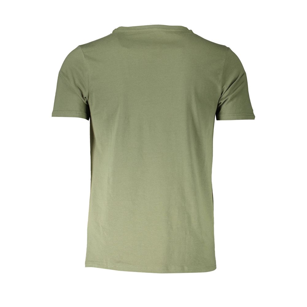 Activewear T-Shirt by Aeronautica Militare for men in cotton green features a sporty silhouette with and crew neckline, showcasing innovative for a sporty finish.