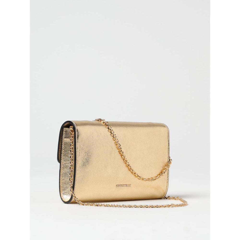 Coccinelle Leather Handbag - Gold