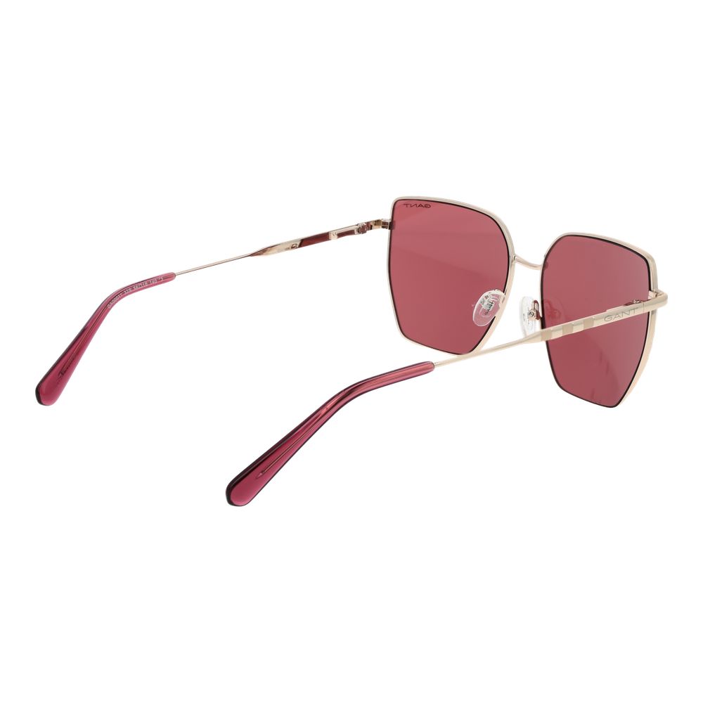 Gant Square Non-Polarized Dark-Tint Metal Sunglasses - Gold