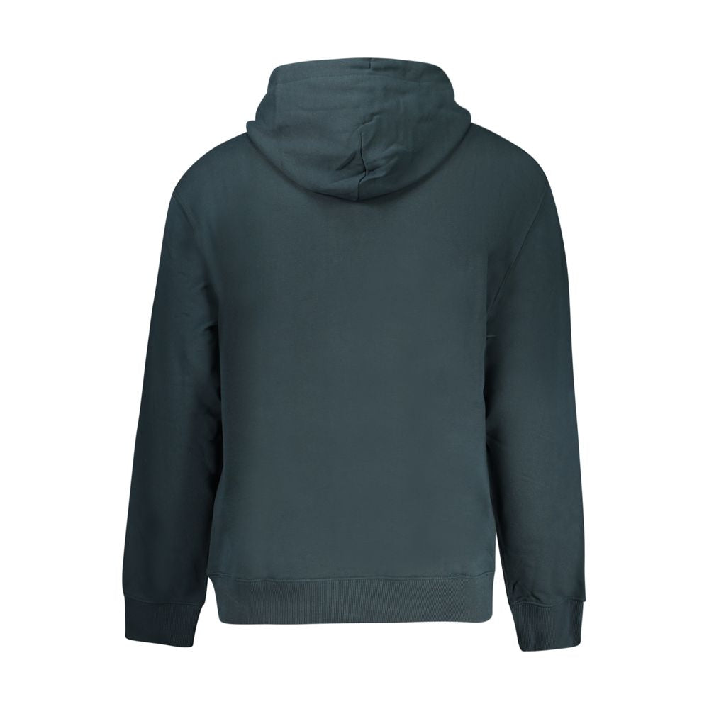 Hooded Sweatshirt Hoodie by Calvin Klein for men in cotton blue showcases a city-ready silhouette, artfully detailed with a signature and for a city-ready finish.