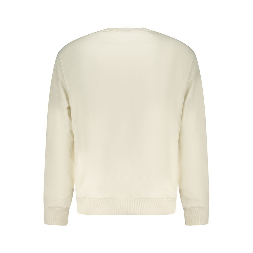 Sweatshirt by Calvin Klein for men in cotton white features an provocated silhouette, detailed with a provocated and a refined for a sophisticated aesthetic.