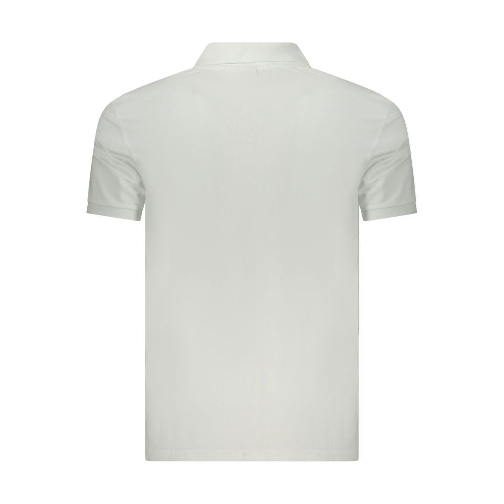 Polo Shirt by Calvin Klein for men in cotton white presents a crisp silhouette, artfully detailed with a crisp and crisp .