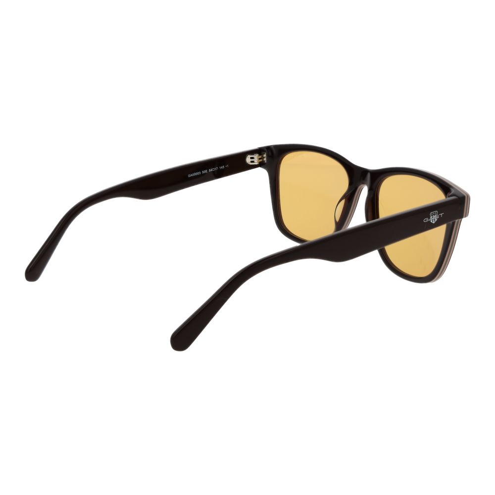 Sunglasses by Gant for men in acetate and brown presents a enviable silhouette, featuring brown coloured frame and full-rim square frame design with non-polarized category-1-light-tint lens for a enviable look.