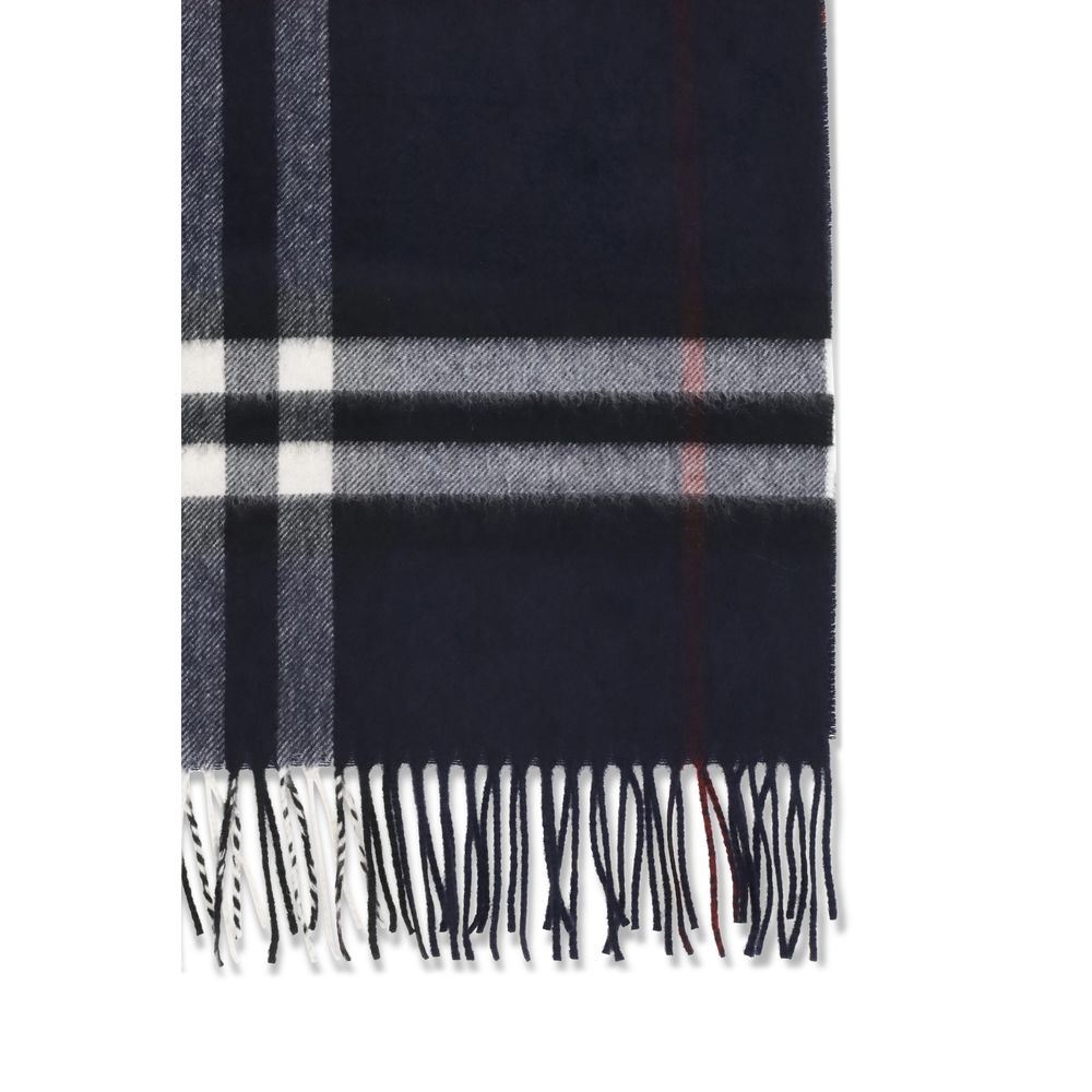 Burberry Icon Cashmere Shawl Rectangular Scarf - Blue