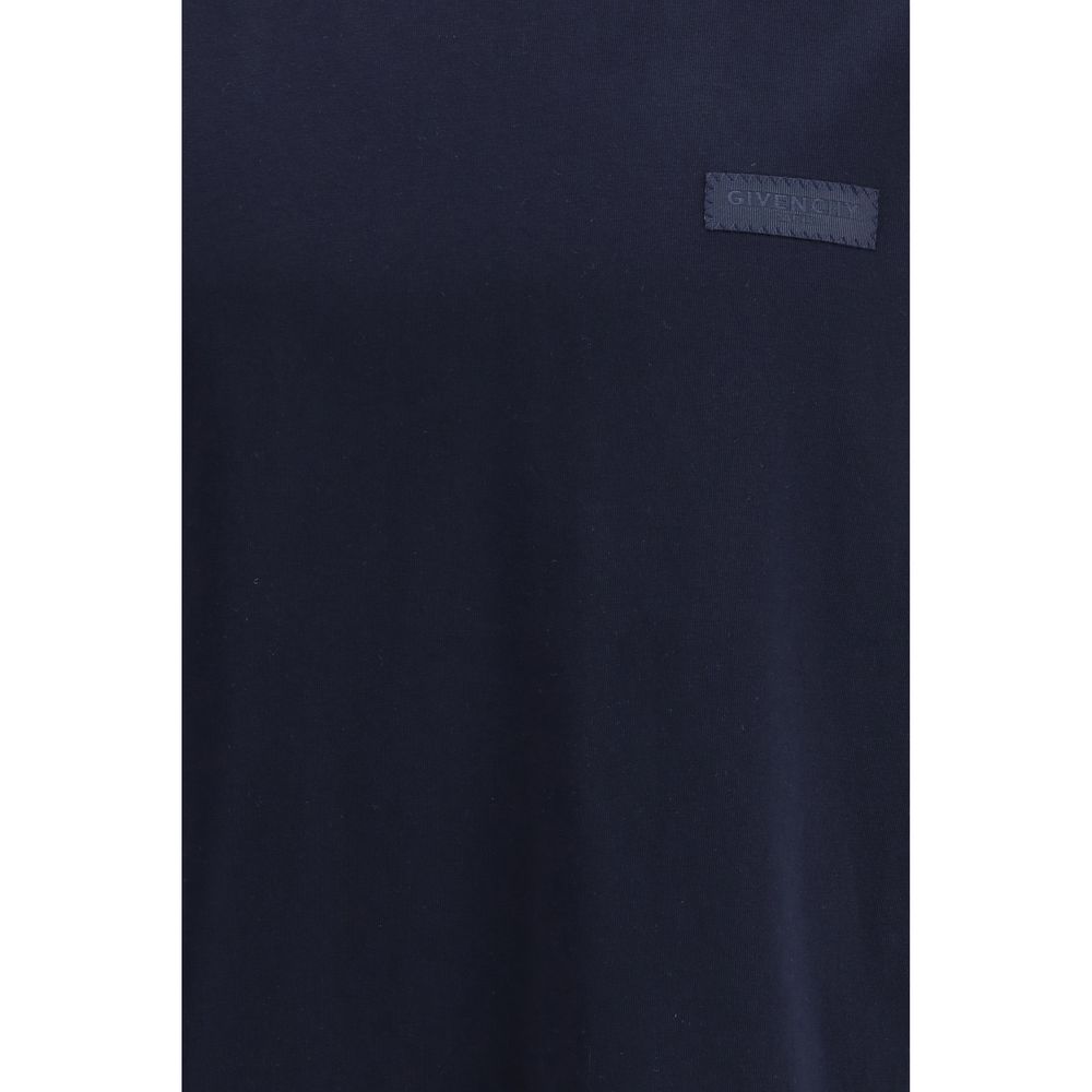 Givenchy Men's Regular Fit Crew Neck Cotton T-Shirt - Blue
