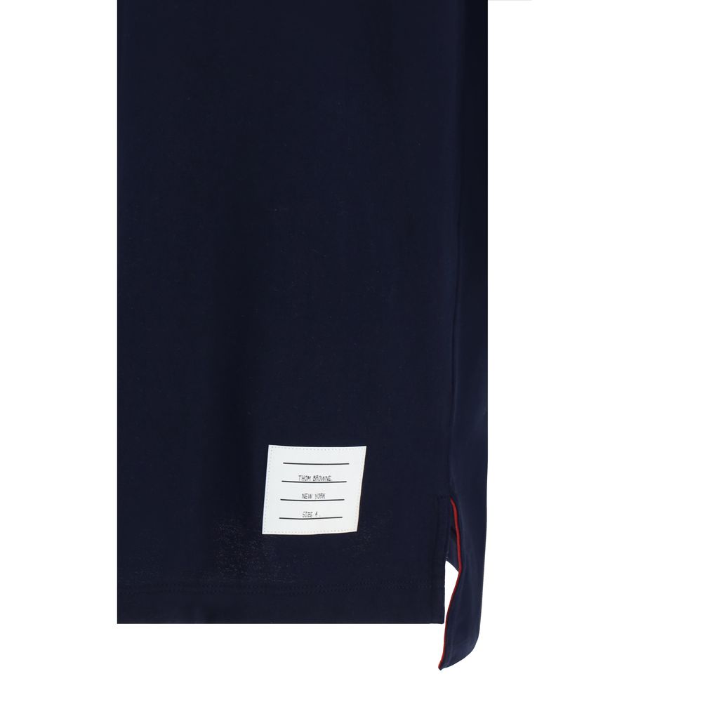 Thom Browne Men's Crew Neck Cotton T-Shirt - Blue Monogram