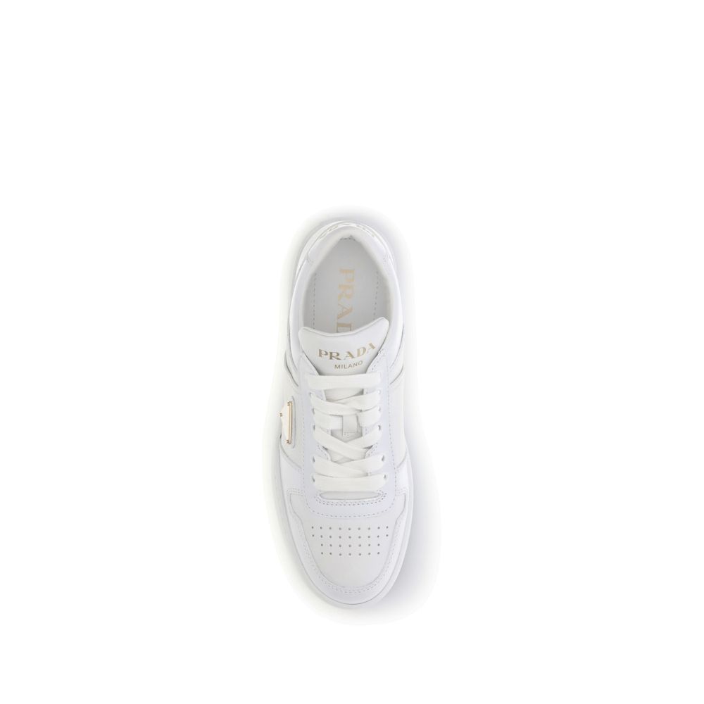 Prada Women's Basketball Bos Taurus Calf Leather Sneakers - White