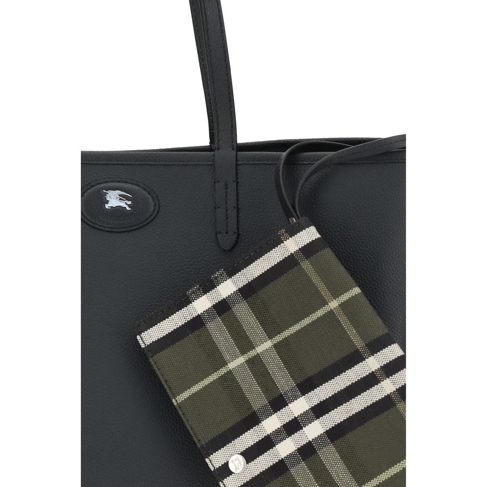 Burberry Black Calf Leather Bos Taurus Shoulder Bag
