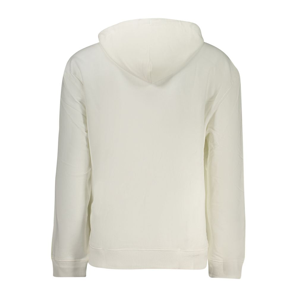 Hooded Sweatshirt Hoodie by Calvin Klein for men in cotton white features an dramatic silhouette, showcasing a sophisticated and dramatic for a refined, modern aesthetic.