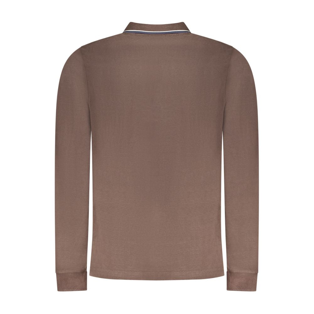 Norway 1963 Men's Long-Sleeve Cotton Polo Shirt - Brown Signature