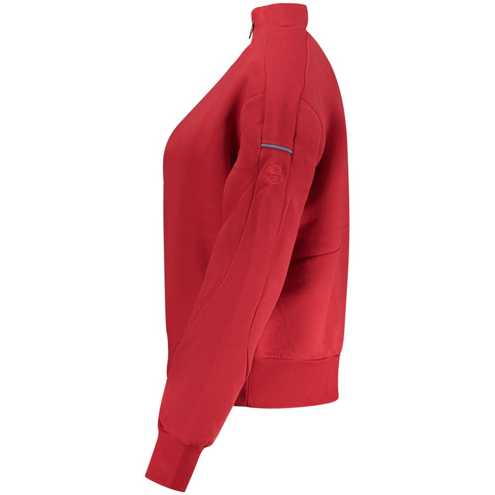 Sweatshirt by North Sails for women in cotton red & print features an enviable silhouette, showcasing a premium and refined for a truly enviable finish.