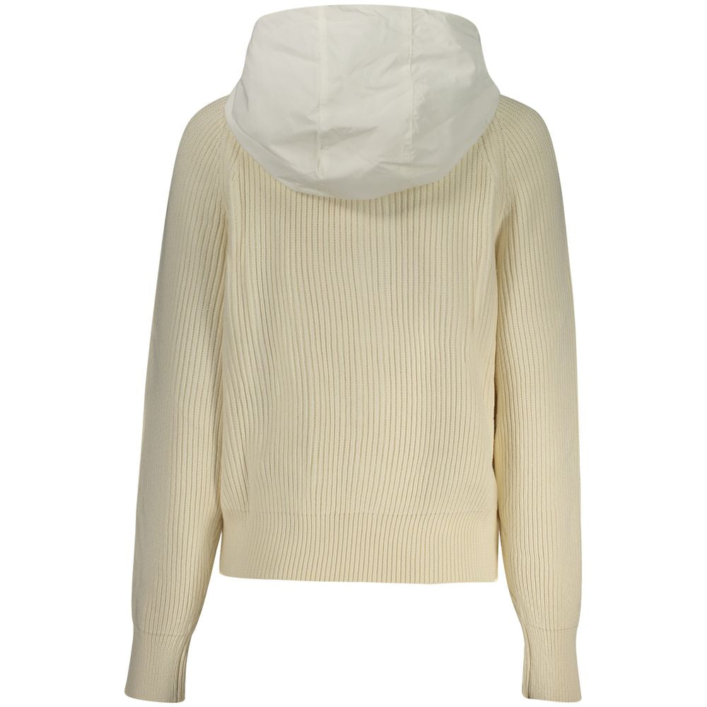 Hooded Cardigan by North Sails for women in polyester white features an impeccable silhouette, showcasing a sophisticated and detail for a truly impeccable finish.