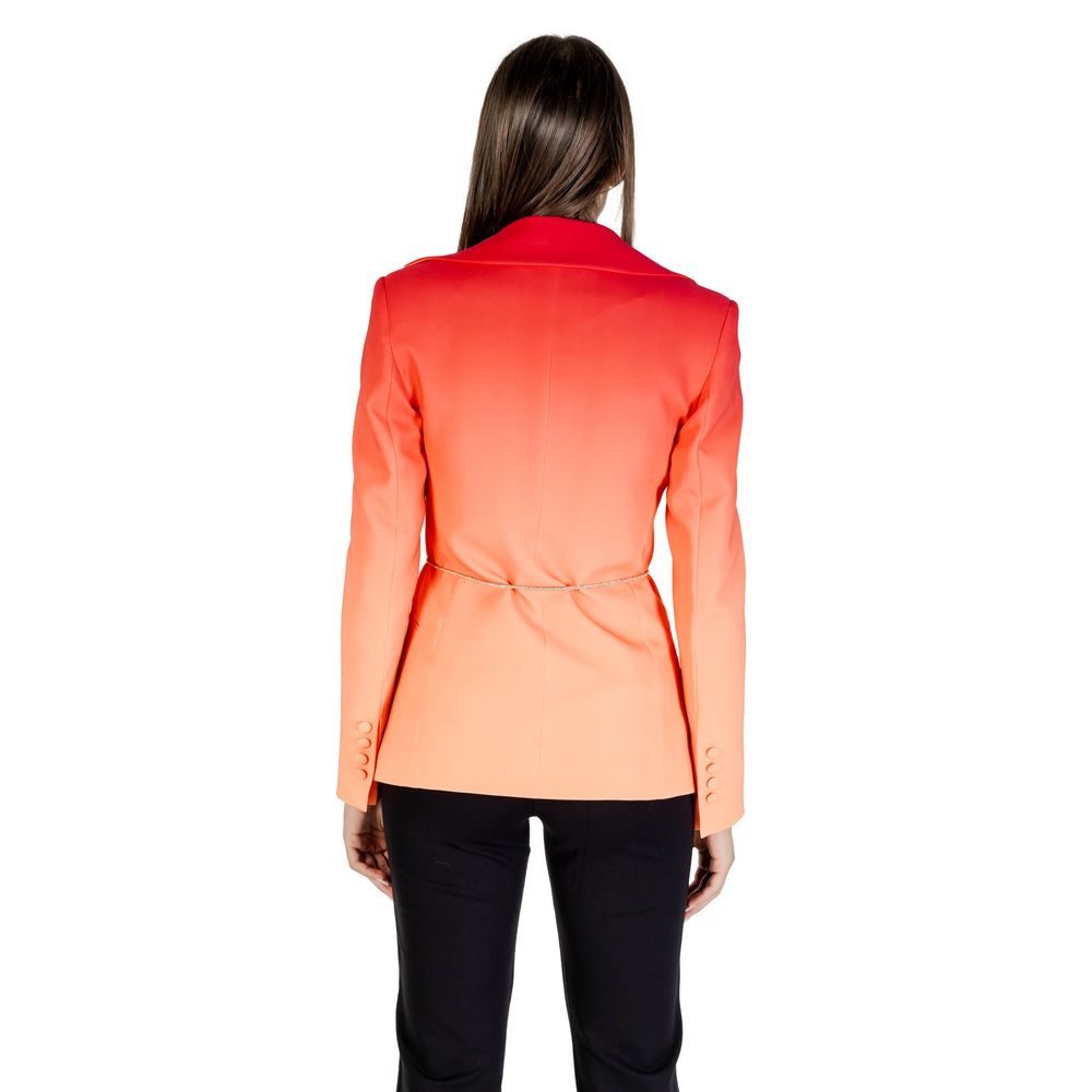 Silence Women's Stretch Polyester Blazer - Gradient Orange