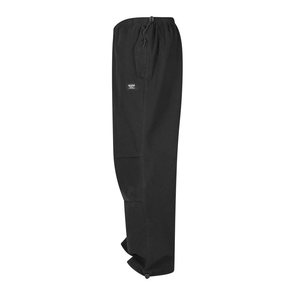 Karl Kani Men's Regular-Fit Wide Cotton Trousers - Black