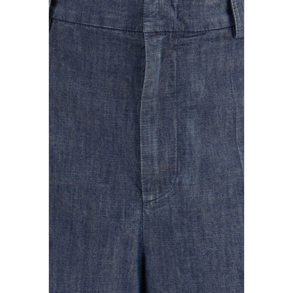 Jil Sander Men's Regular Fit Cotton Bermuda Shorts - Blue Signature