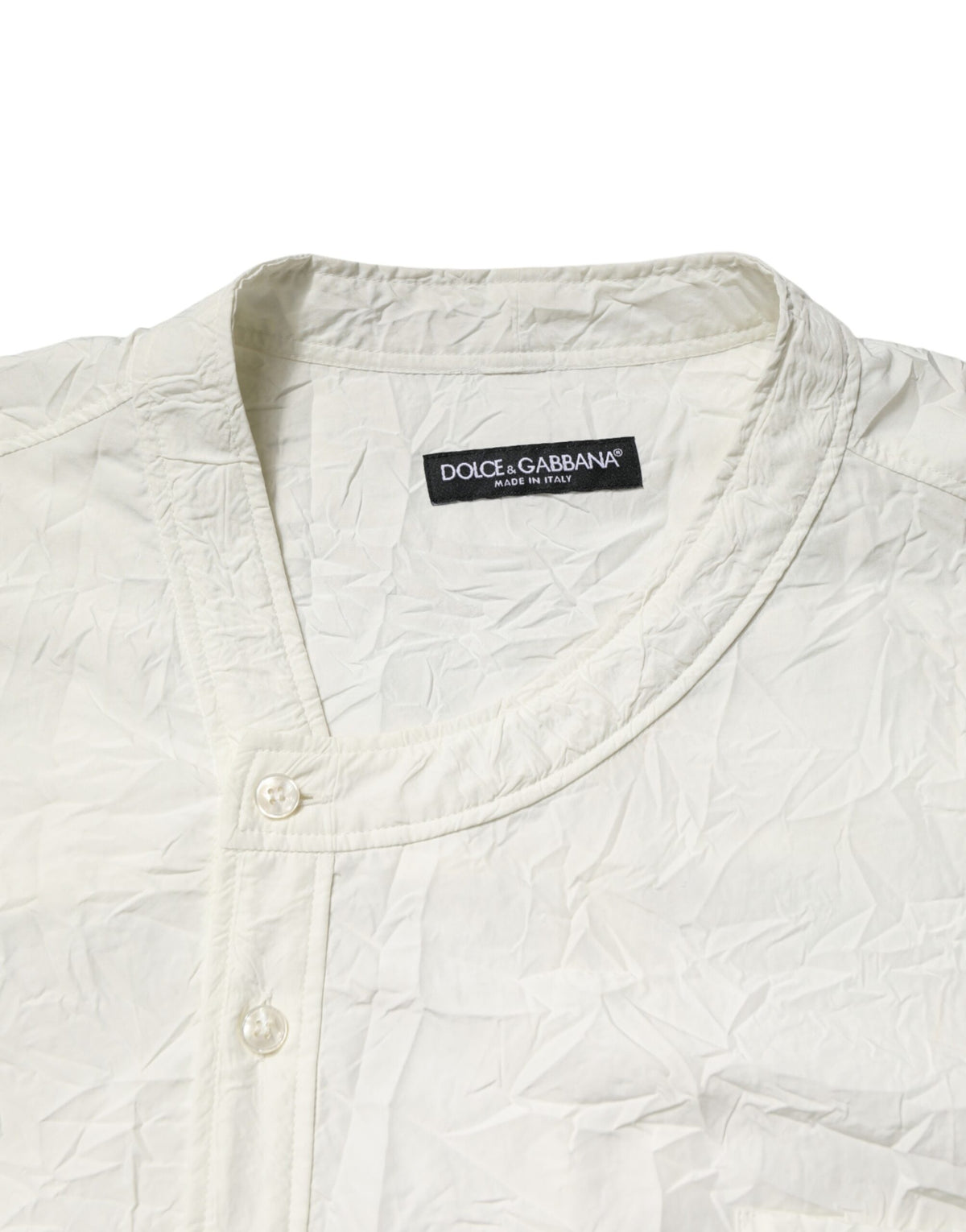Dolce & Gabbana Crisp Men's Regular Fit Long-Sleeve Cotton T-Shirt - White