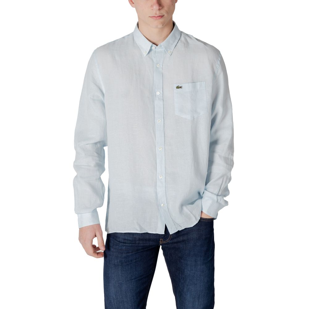 Lacoste Men's Lightweight Long-Sleeve Linen Shirt - Blue