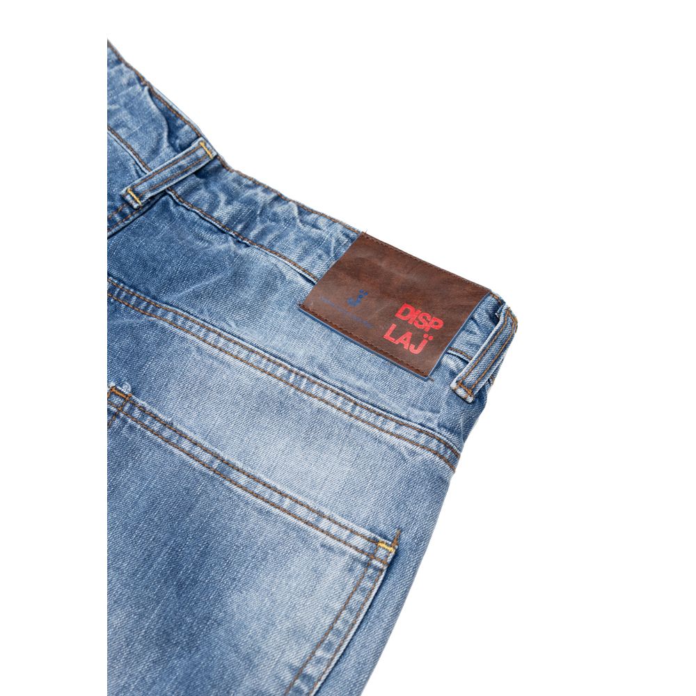 Displaj Men's Relaxed-Fit Regular-Fit Denim Cotton Jeans - Blue