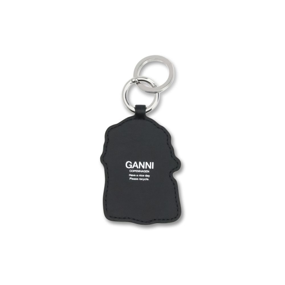 Ganni Poodle Polyamide Polyurethane Leather Keychain - Red White
