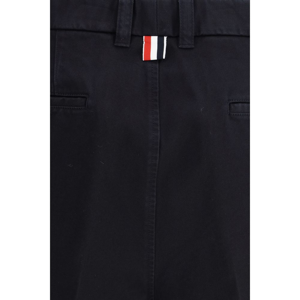 Thom Browne Crisp Men's Regular Fit Cotton Polyester Cargo Shorts - Blue Signature Striped
