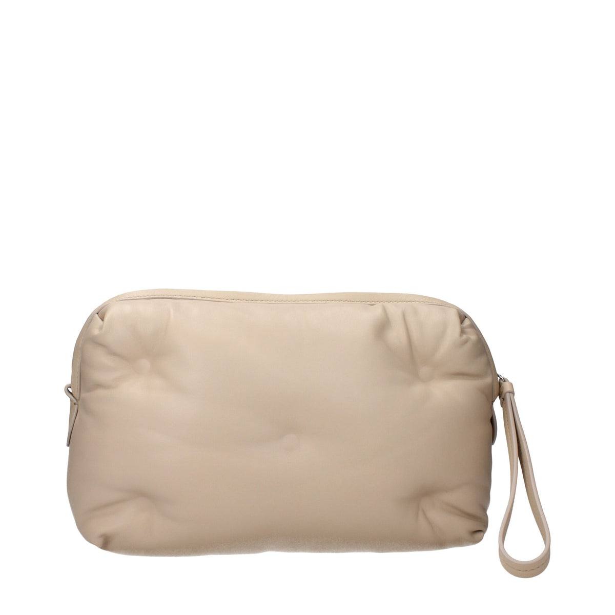 Maison Margiela Leather Clutch Handbag - Beige