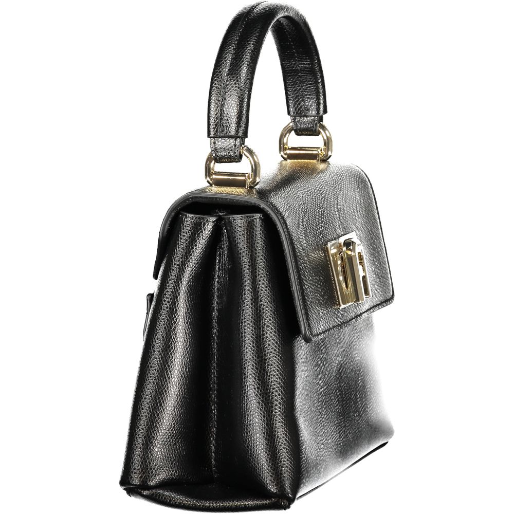 Furla Camelia Leather Handbag - Beige Black