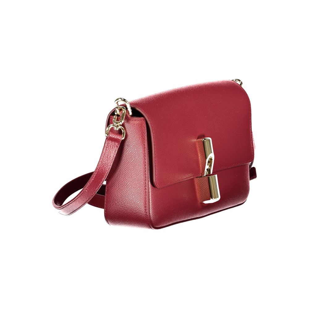 Handbag by Furla for women in leather black & red features a signature silhouette, showcasing a secure and signature internal-pockets with versatile shoulder-strap, adjustable-strap, detachable-strap & handle for a sophisticated look.