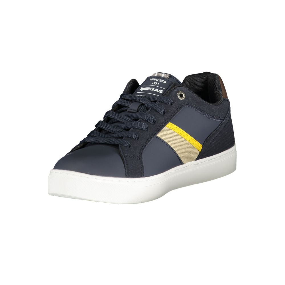 Athletic Sneakers by Gas for men in polyester & polyurethane blue, violet & print showcases an impeccable silhouette, defined by an impeccable athletic style design that perfectly captures the essence of the Men's Athletic Polyester & Polyurethane Sneakers.