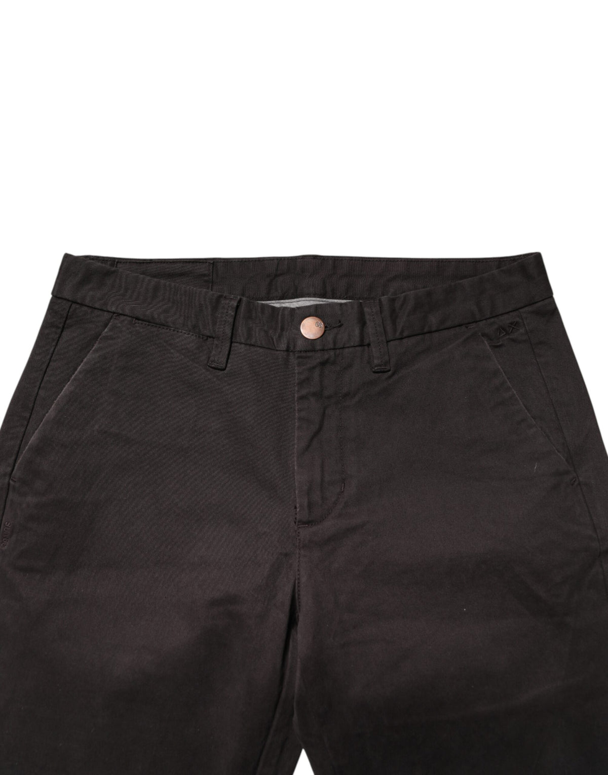 Sun68 Men's Skinny Mid Rise Stretch Cotton Trousers - Brown