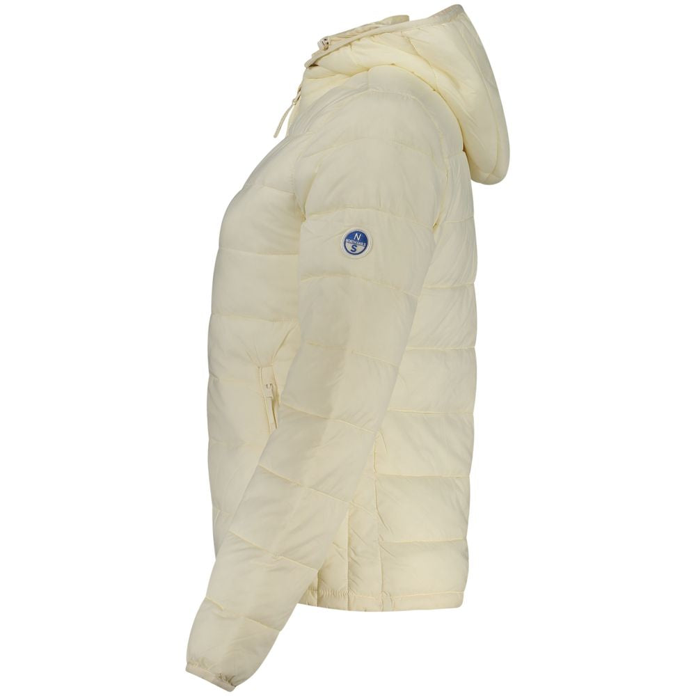 Hooded Windbreaker Jacket by North Sails for women in polyester white showcases a modern silhouette, integrating pockets, hooded & windproof and a modern for a sophisticated finish.
