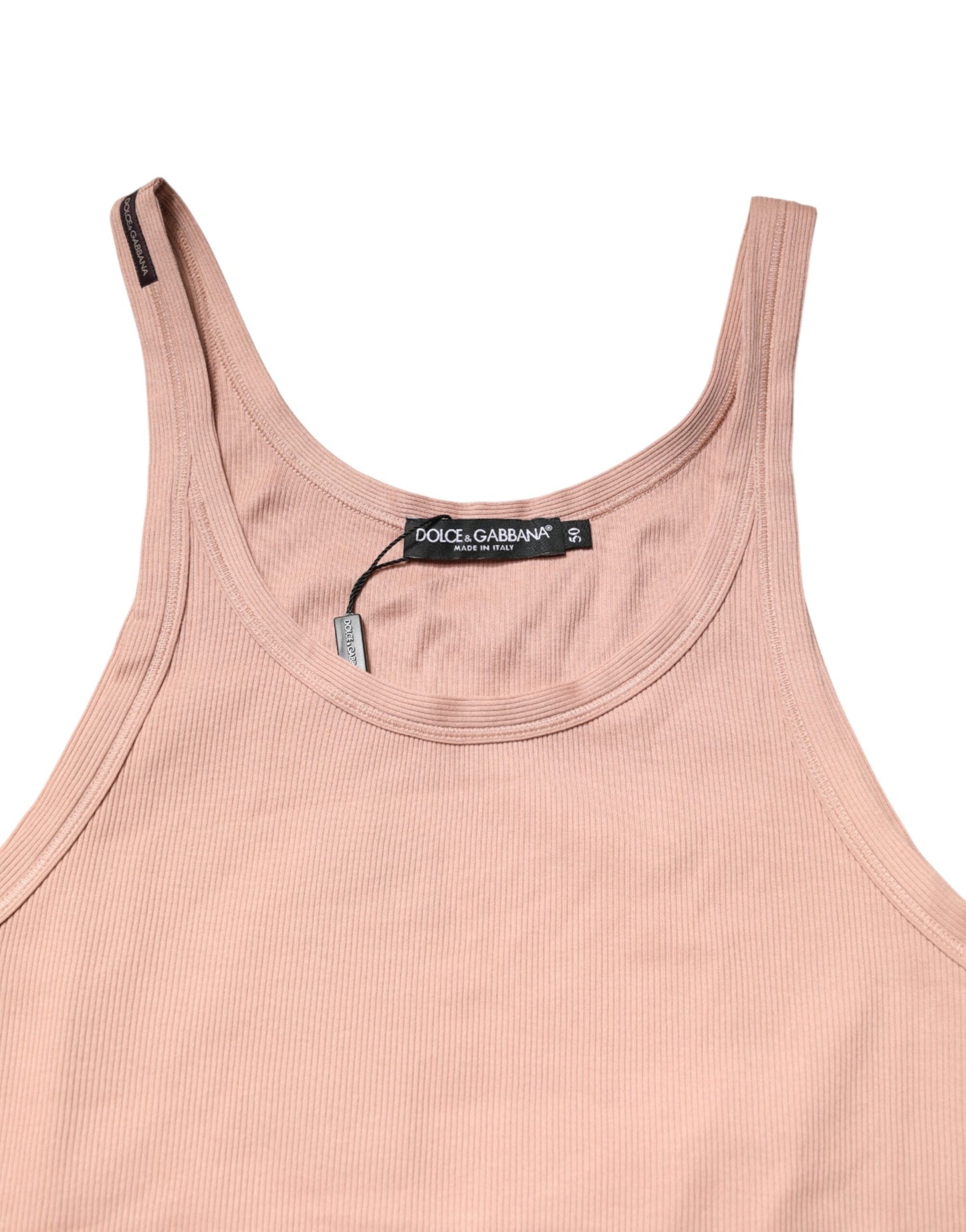 Dolce & Gabbana Pink Sleeveless Round Neck Tank Top T-shirt