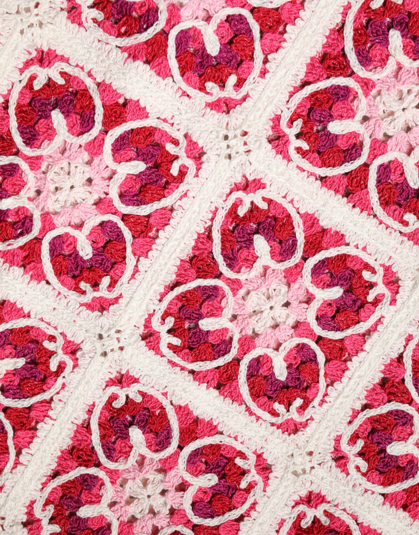 Dolce & Gabbana Multicolor Brick Stitched Crochet Mini Dress